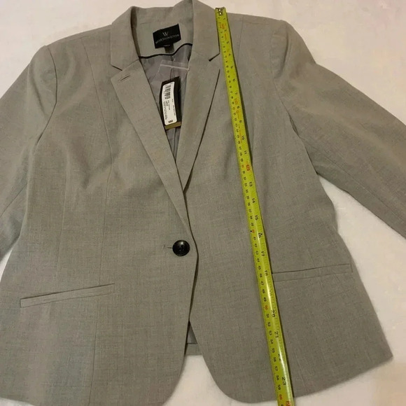 Worthington Women's Blazer Grey Heather One Button Size L NWT - Picture 2 of 10